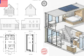 design smart tiny house adu container home floor plans and permit drawings
