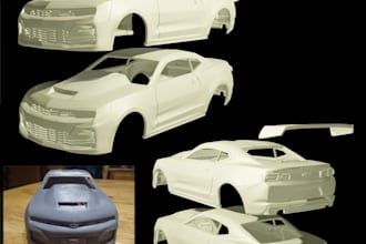 design custom automotive cad models, engine parts and 3d printable car component