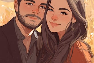 do couple portrait illustration