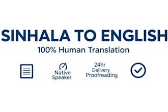 do professional sinhala to english translation