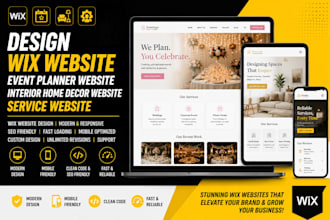 design wix event planner website interior home decor website service website