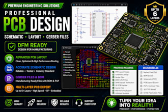 design pcb layout pcb board, pcb schematic electric circuit and gerber files