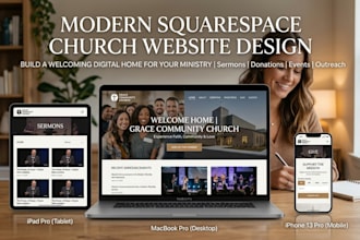 design squarespace church website for ministries, churches and religious