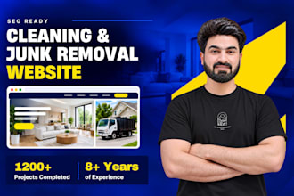 build a cleaning junk removal wordpress website with booking
