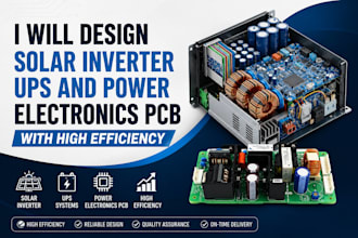 design solar inverter ups and power electronics pcb with high efficiency