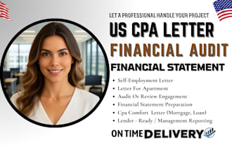 sign audit financial statement, profit loss, US CPA mortgage letter, notary CPA