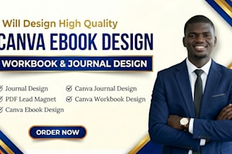 design premium printable workbook, canva ebook and editable PDF