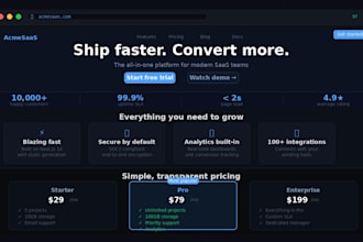 build a high converting saas landing page in nextjs