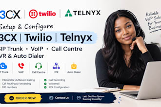 verified upgraded  twilio telnyx account sip trunk did number 3cx ivr bulk sms