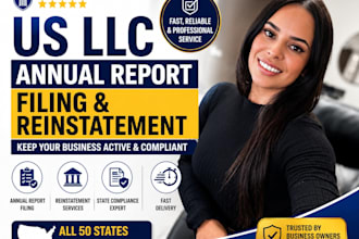 file us llc annual report and reinstatement in any state
