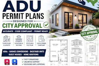 design adu permit plans for california and texas projects