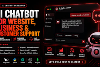 build ai chatbot for your website, business and customer support