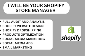 be your shopify store manager
