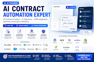 ai contract creation legal contract e signature crm automation workflow website