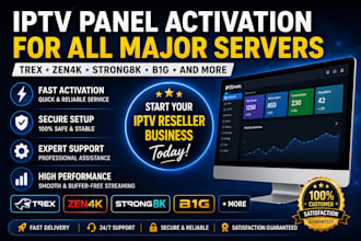 activate panel with any kind of this server like trex, zen4k, b1g, stron8k, b1g