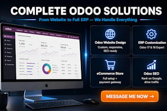 build odoo website, erp, ecommerce, CRM, module and SEO