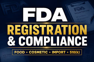 fda registration, food, cosmetic, import permit, fda compliance, 510k submission