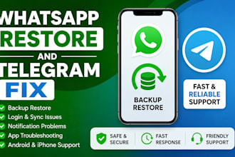 restore whatsapp backups and fix telegram