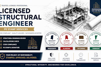 license structural engineer pe stamp for vermont wyoming alabama mississippi