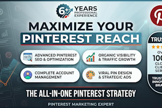 be your pinterest expert for marketing, SEO and pin creation