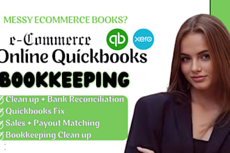 do ecommerce bookkeeping and accounting for amazon shopify in quickbooks online