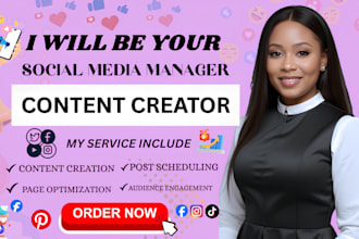 be your social media manager social media marketing manager content creator