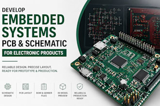 develop embedded systems pcb and schematic for electronic products