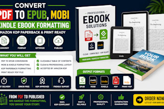 do convert pdf to epub mobi kindle ebook formatting amazon kdp paperback print