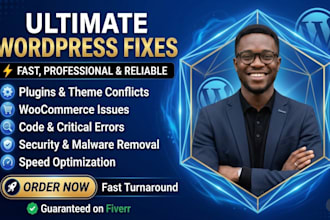 fix wordpress issues, wordpress bug fix, fix wordpress error, woocommerce fix