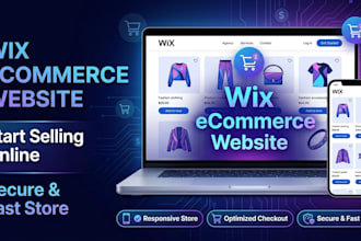 design a professional wix ecommerce website with payment and product setup