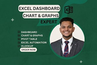 design excel dashboard with advance data visualization