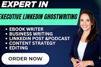 be ebook writer, ghostwriter for non fiction executive linkedin writing