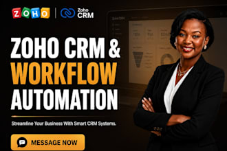 setup zoho CRM, zoho one workflow automation and zoho CRM systems