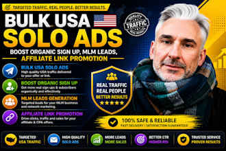 do solo ads, sign up campaign, affiliate link promotion, MLM leads generation