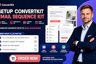 setup convertkit email sequence kit newsletter kit landing page email template