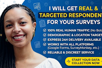 real targeted respondents for your online survey or poll