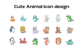 design unique, simple and modern custom icons set