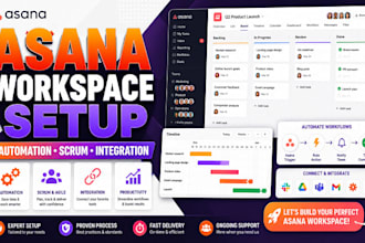 set up asana workspace, asana project management boards, automation, integration
