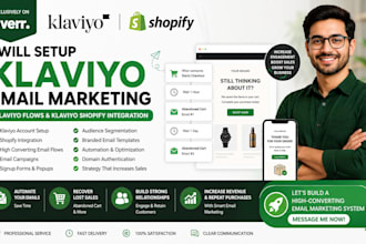 setup klaviyo email marketing, klaviyo flows and klaviyo shopify