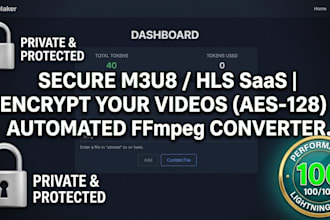 setup a secure hls video converter app with encryption