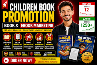 do children amazon book promotion, book and ebook marketing, amazon kindle book