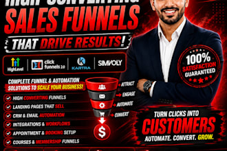 be your gohighlevel expert sales funnel in clickfunnels 2 0, kartra and simvoly