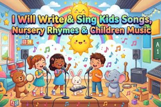 write and sing kids song nursery rhymes children song songwriter singer