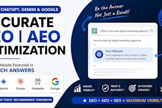 do accurate GEO aeo optimization to rank your website on chatgpt, gemini google