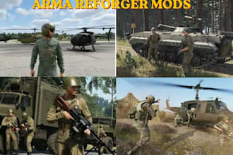 do arma reforger server setup, arma reforger weapons, map creation, arma mod