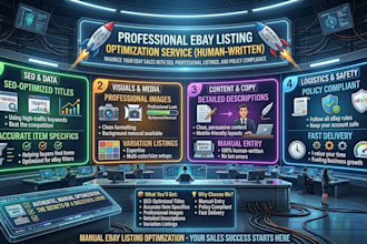 ebay product listing and ebay SEO as your expert ebay lister