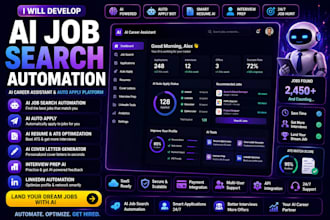 develop saas ai job search automation website, ai career, ai job hunt website