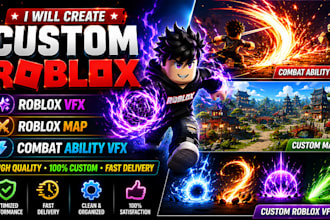 custom roblox vfx, roblox map, roblox combat ability vfx for your game