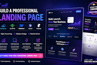 build a professional builderall klaviyo webflow carrd framer landing page design