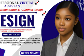 be your virtual assistant for canva workbook, planner and journal design